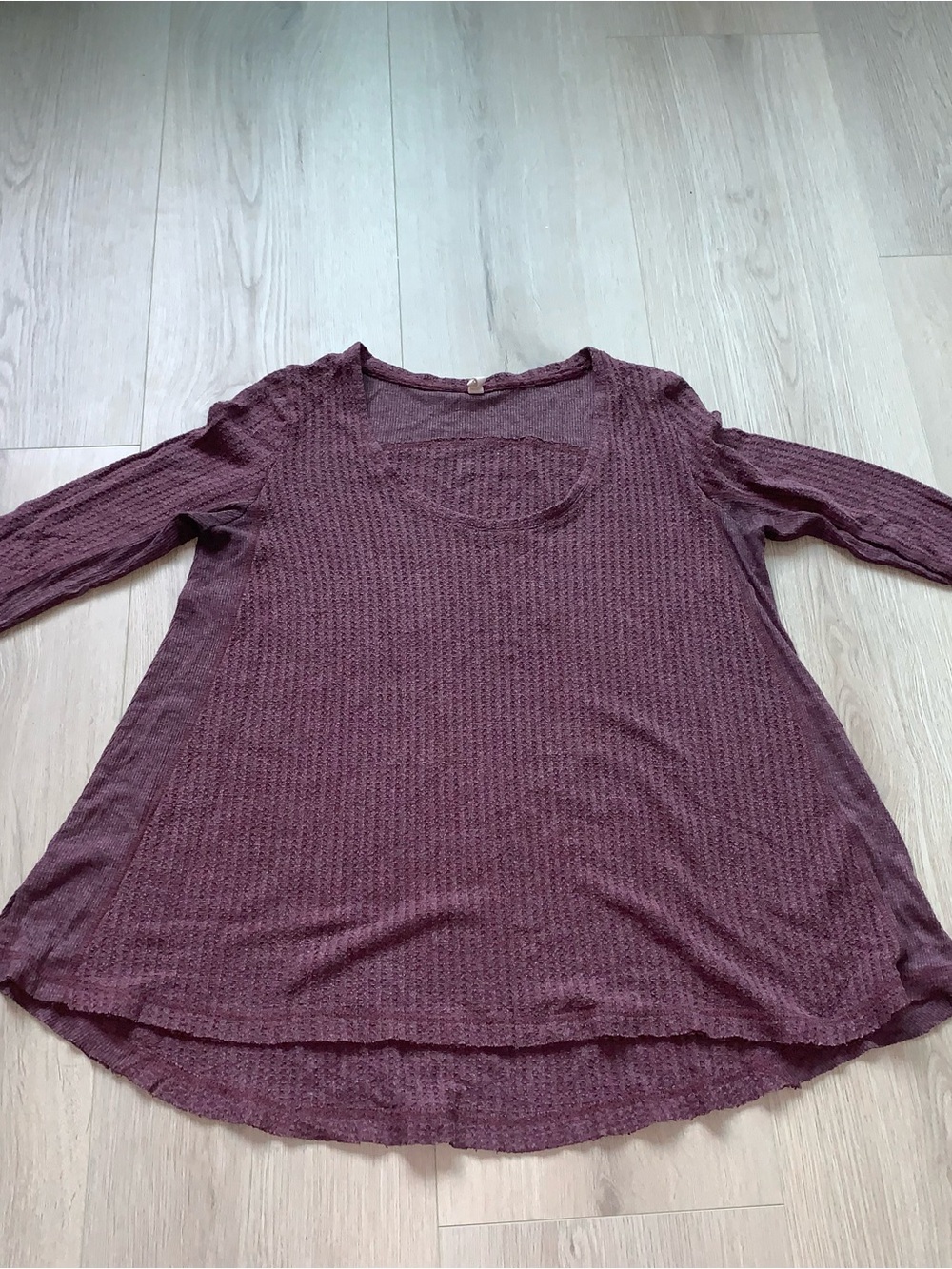 Wishlist Plum Scoop Neck Long Sleeve Tunic Top